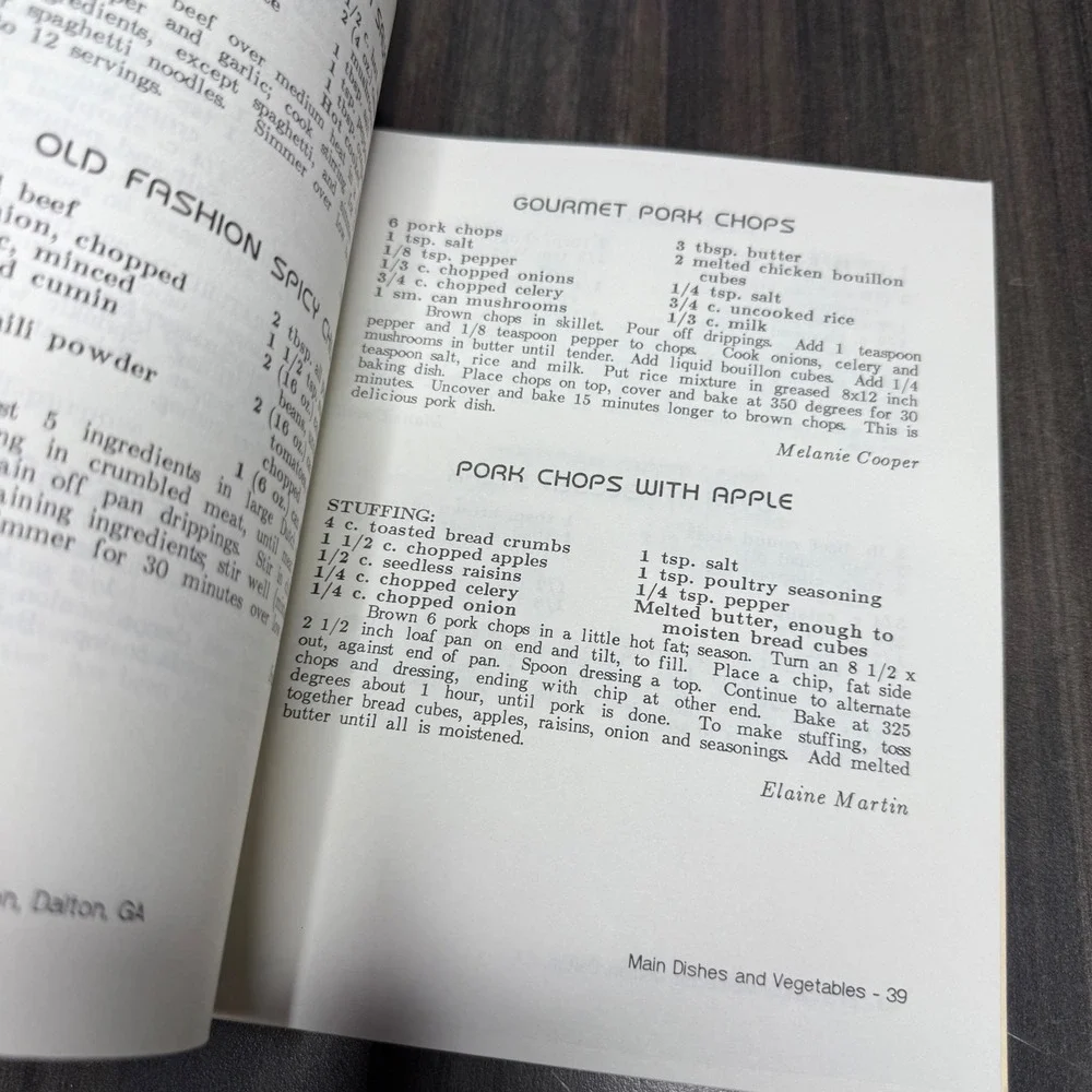 Evangelical Methodist Women Cookbook Recipes Dalton Georgia Vintage Spiral Bound